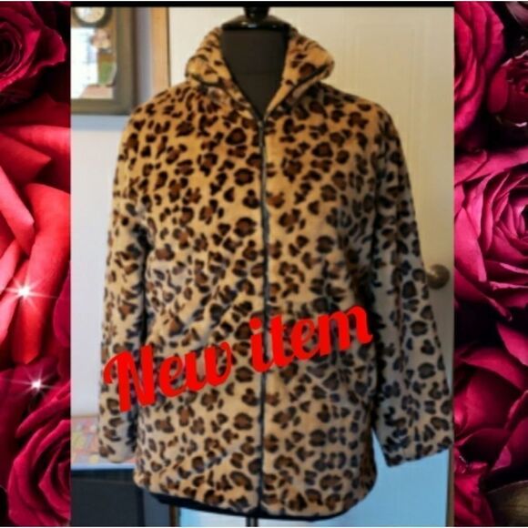 Rebel Sparkles Be You Boutique Animal Print Teddy Jacket - Picture 2 of 15